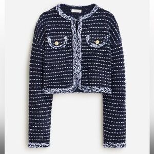 J.Crew Cropped Lady Jacket in Marled Yarn